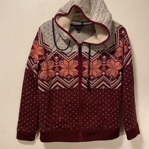 American Eagle Sweater‎ Women’s Size Medium Full Front Zip Hoodie Mixed Color